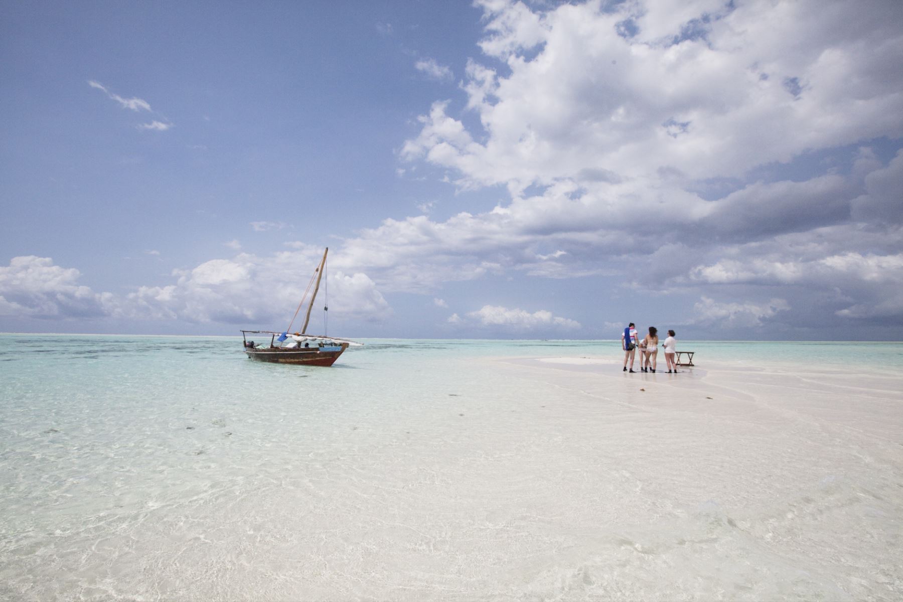 White sands of Zanzibar beach