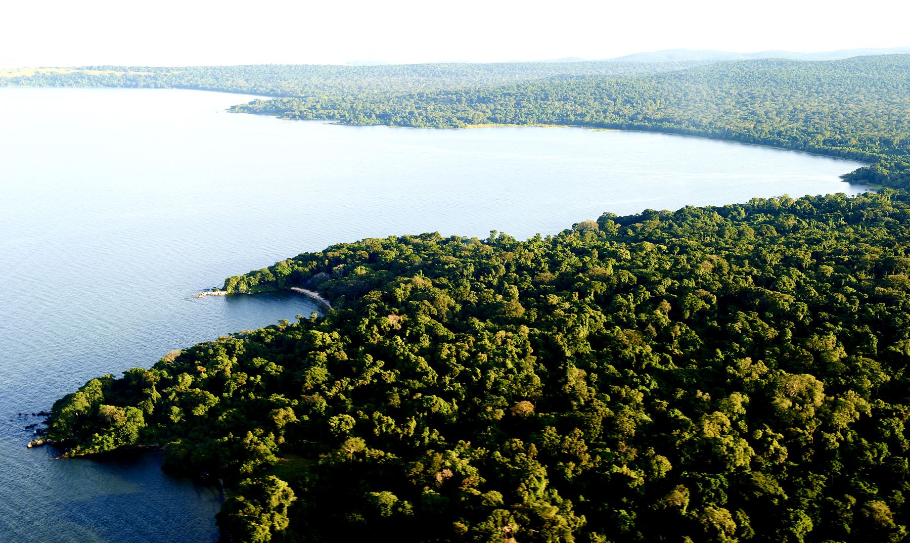 Arial views of Rubondo Island